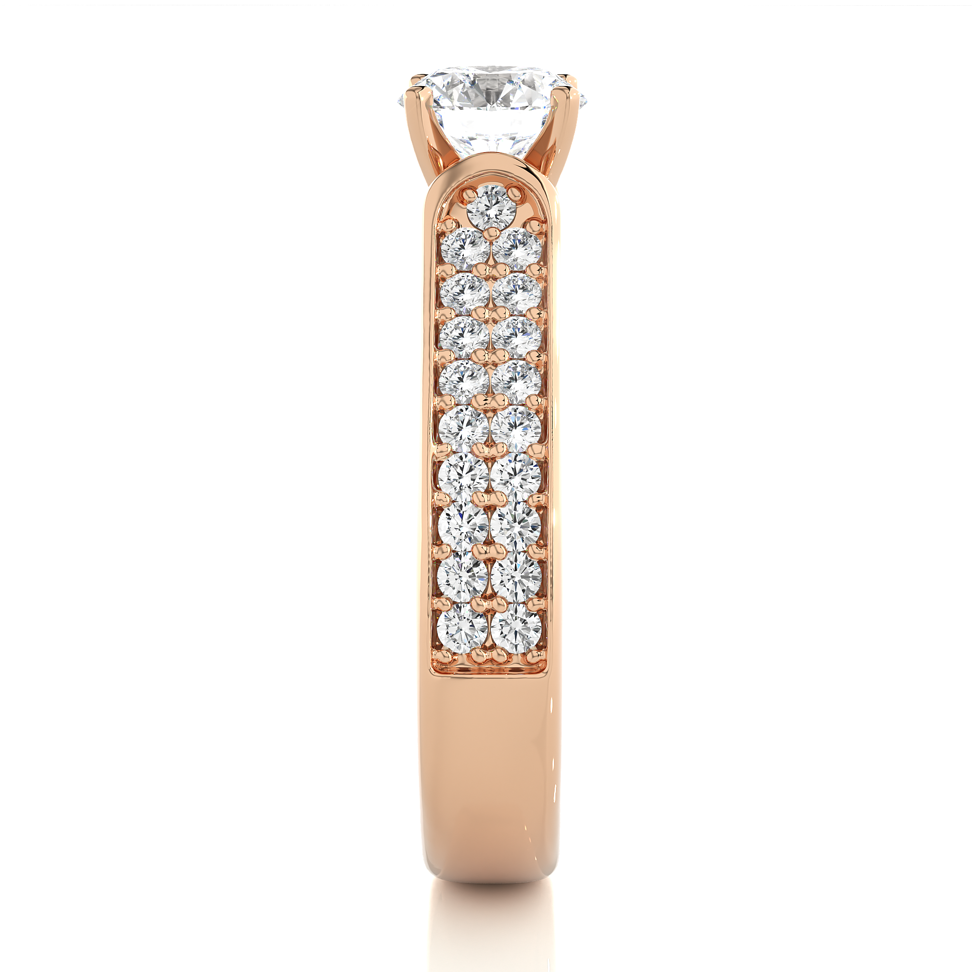 1.29 Carat I Color VS1 Clarity Diamond Studded Natural Diamond Ring.